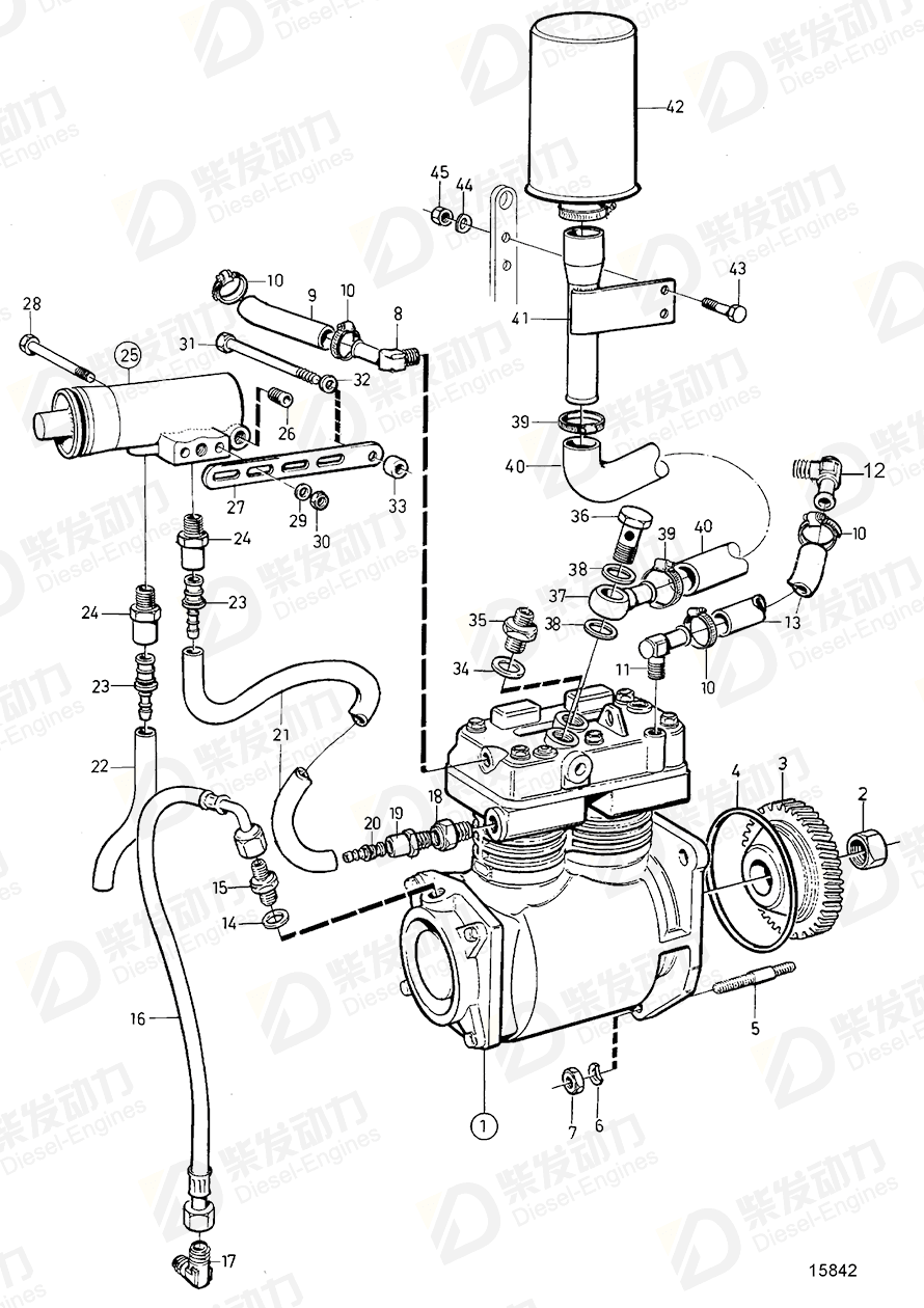 VOLVO Banjo nipple 1598055 Drawing